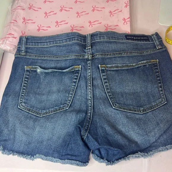 Rock & Republic Blue Distressed Women's Shorts - Picture 6 of 7